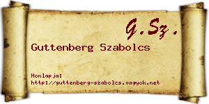 Guttenberg Szabolcs névjegykártya