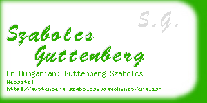 szabolcs guttenberg business card